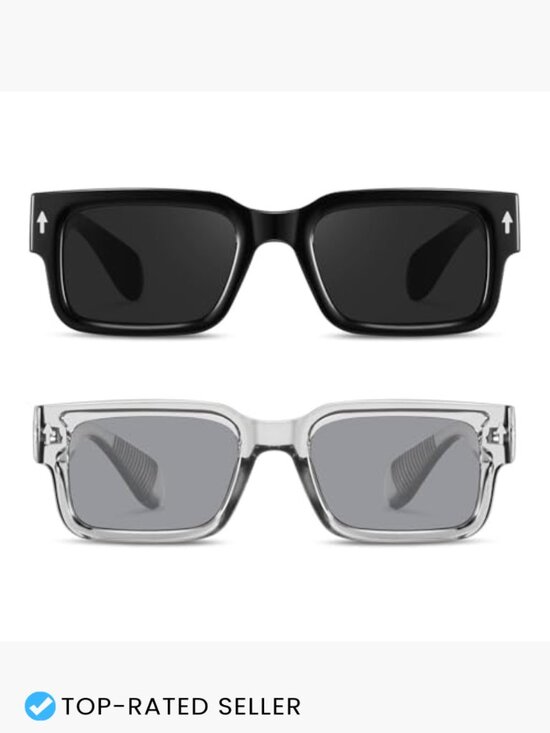 Trendy Chunky Square Frame Sunglasses UV400 Protection Retro Y2K main image 4